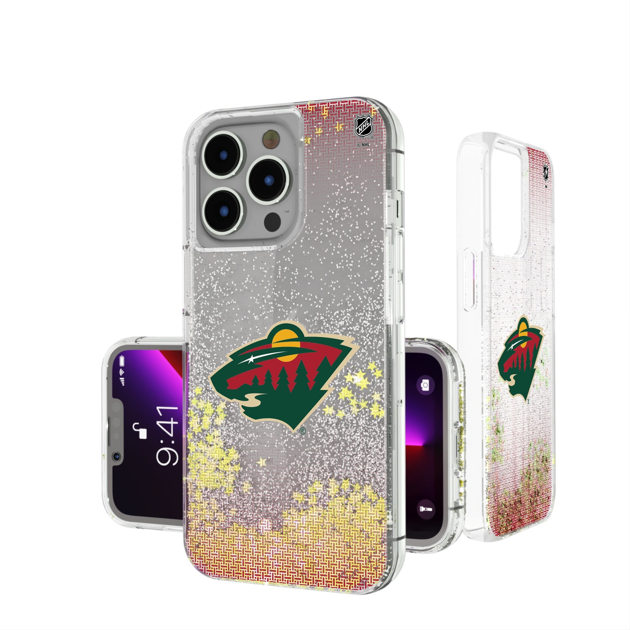 Minnesota Wild Linen Glitter Phone Case 5