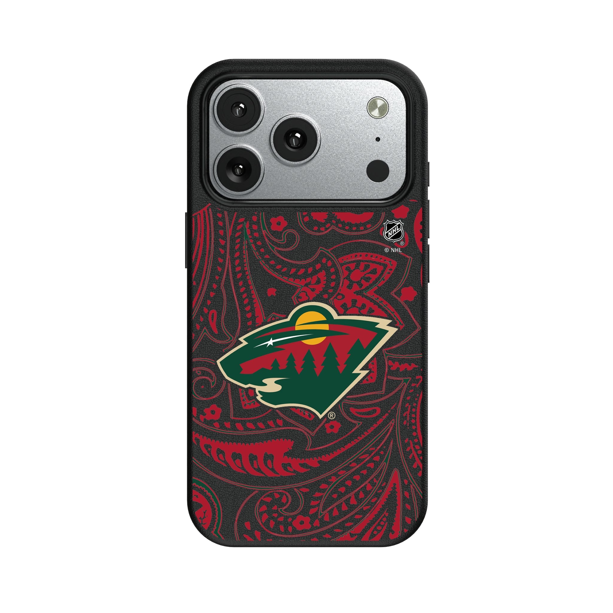 Minnesota Wild Paisley MagSafe Compatible Phone Case for Apple iPhone 9