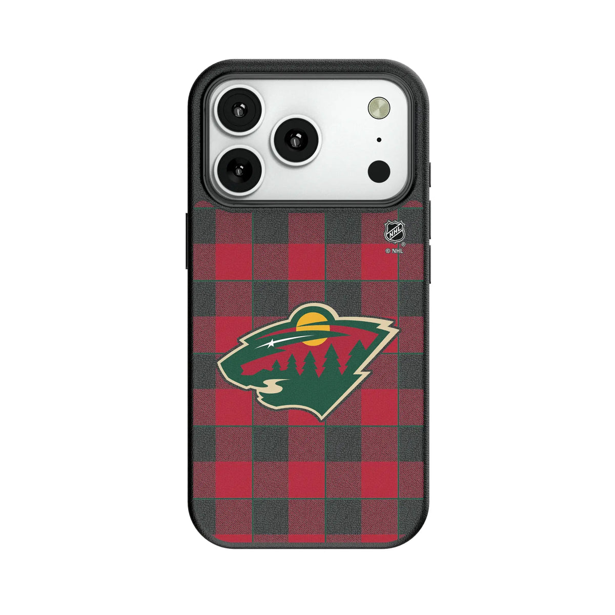 Minnesota Wild Plaid MagSafe Compatible Phone Case for Apple iPhone 12