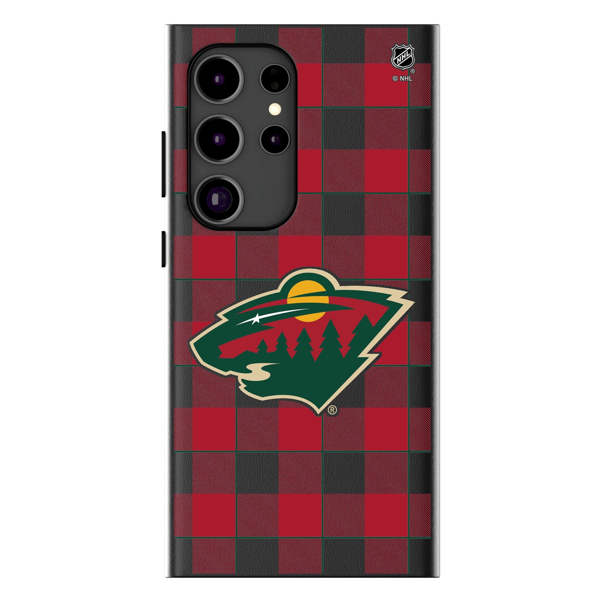 Minnesota Wild Plaid MagSafe Compatible Phone Case for Samsung Galaxy 13