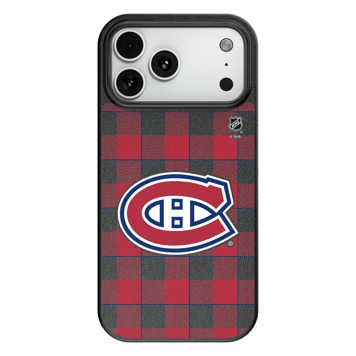 Montreal Canadiens Plaid MagSafe Compatible Phone Case for Apple iPhone 10