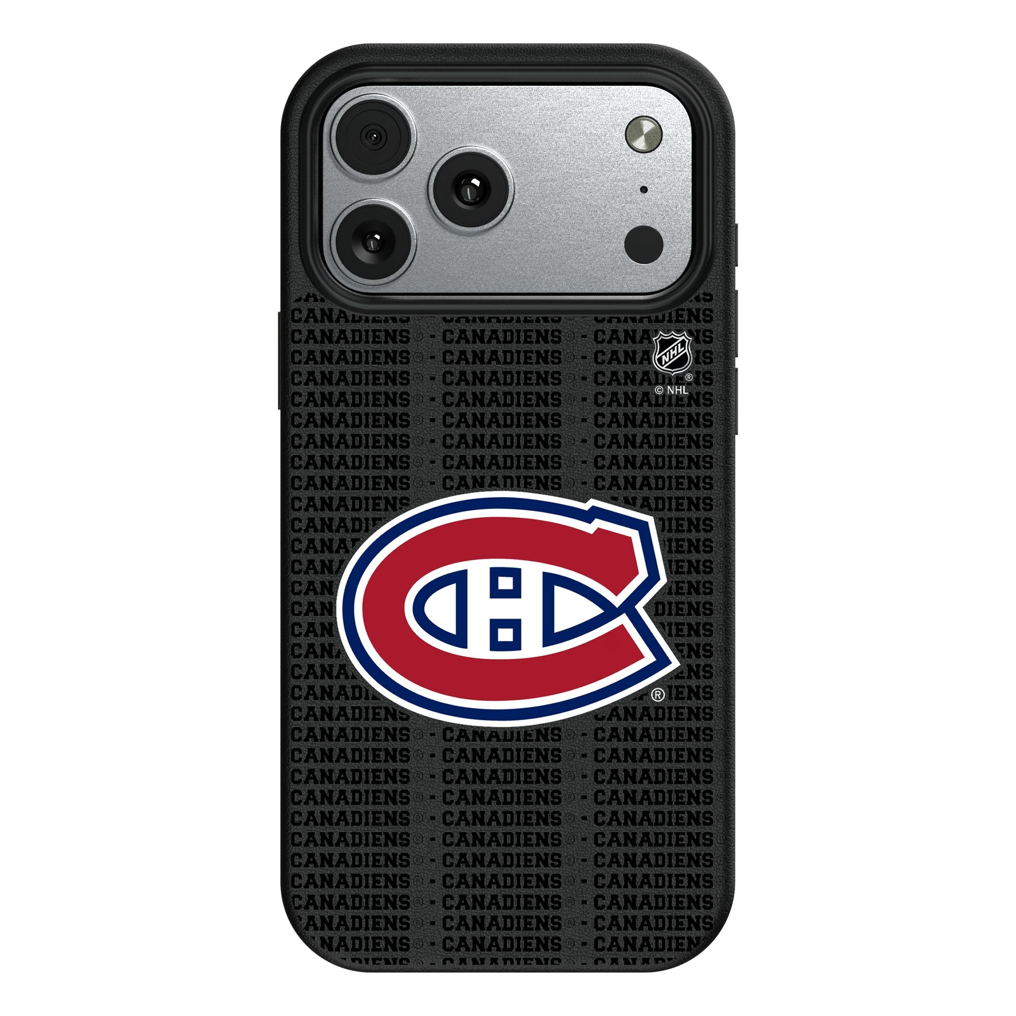 Montreal Canadiens Text Backdrop MagSafe Compatible Phone Case for Apple iPhone 10