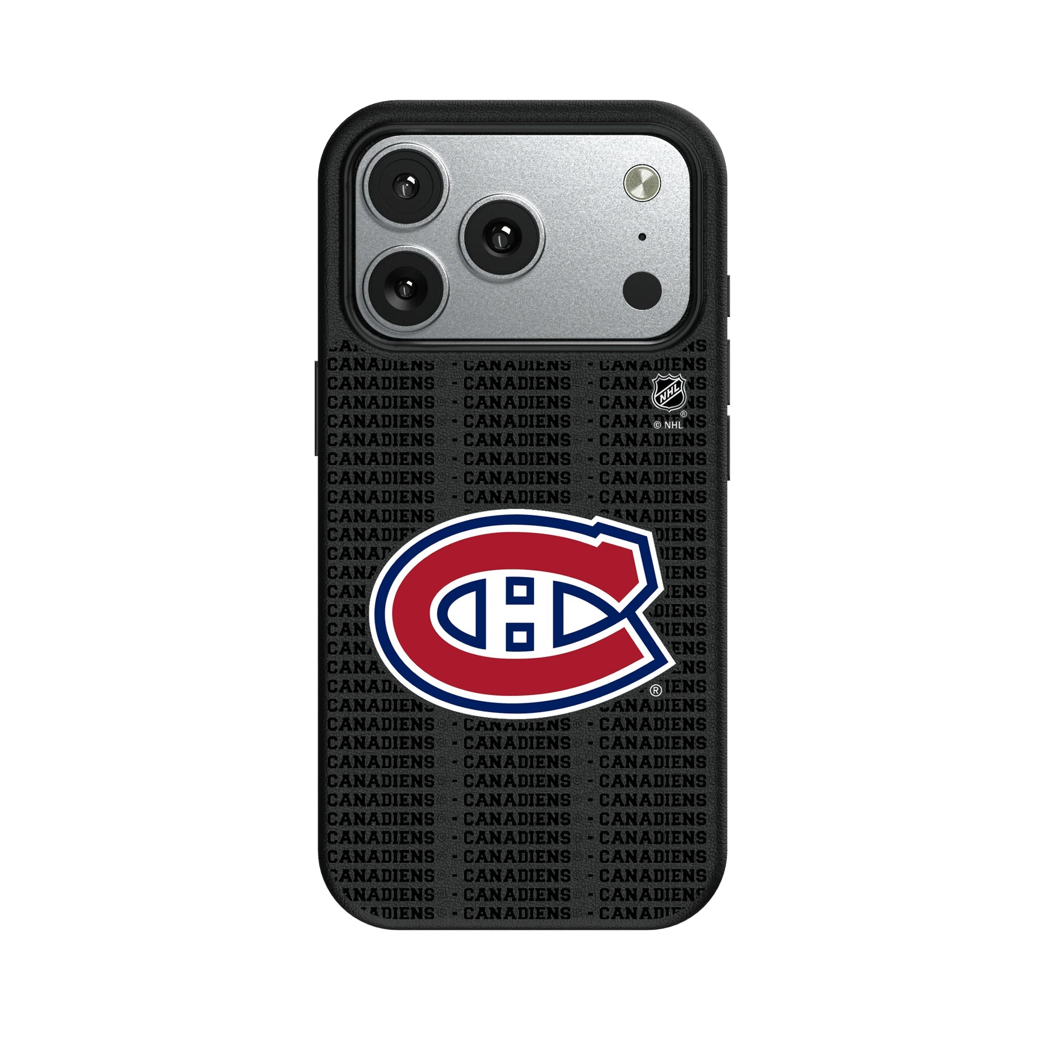 Montreal Canadiens Text Backdrop MagSafe Compatible Phone Case for Apple iPhone 9