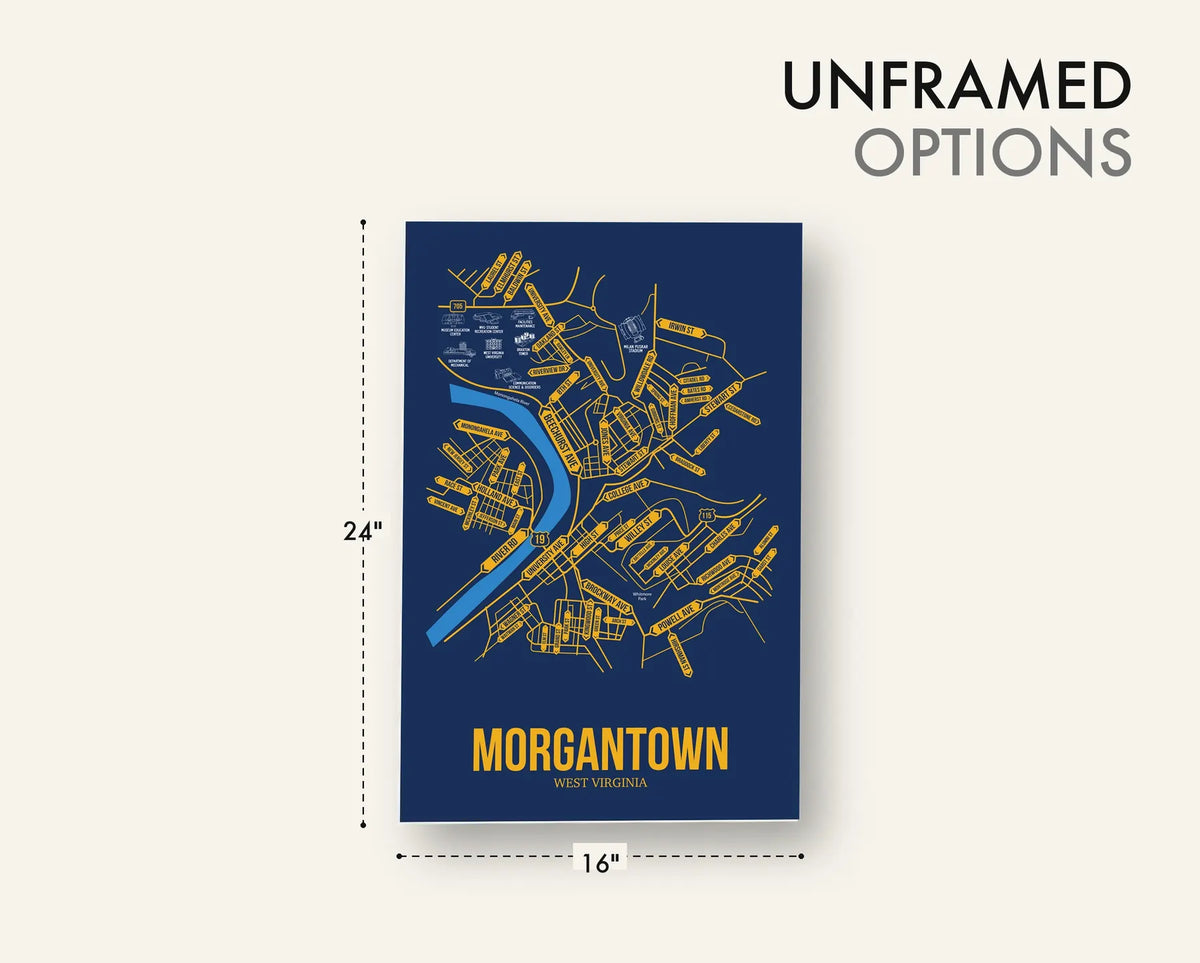Morgantown, West Virginia street map 12