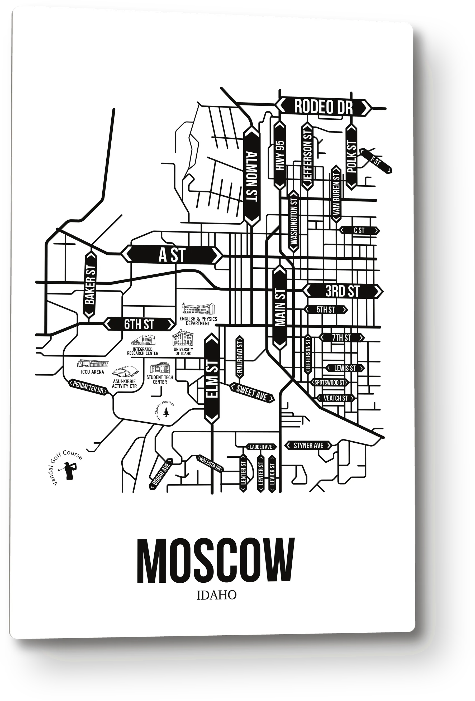 Moscow, Idaho street map 8