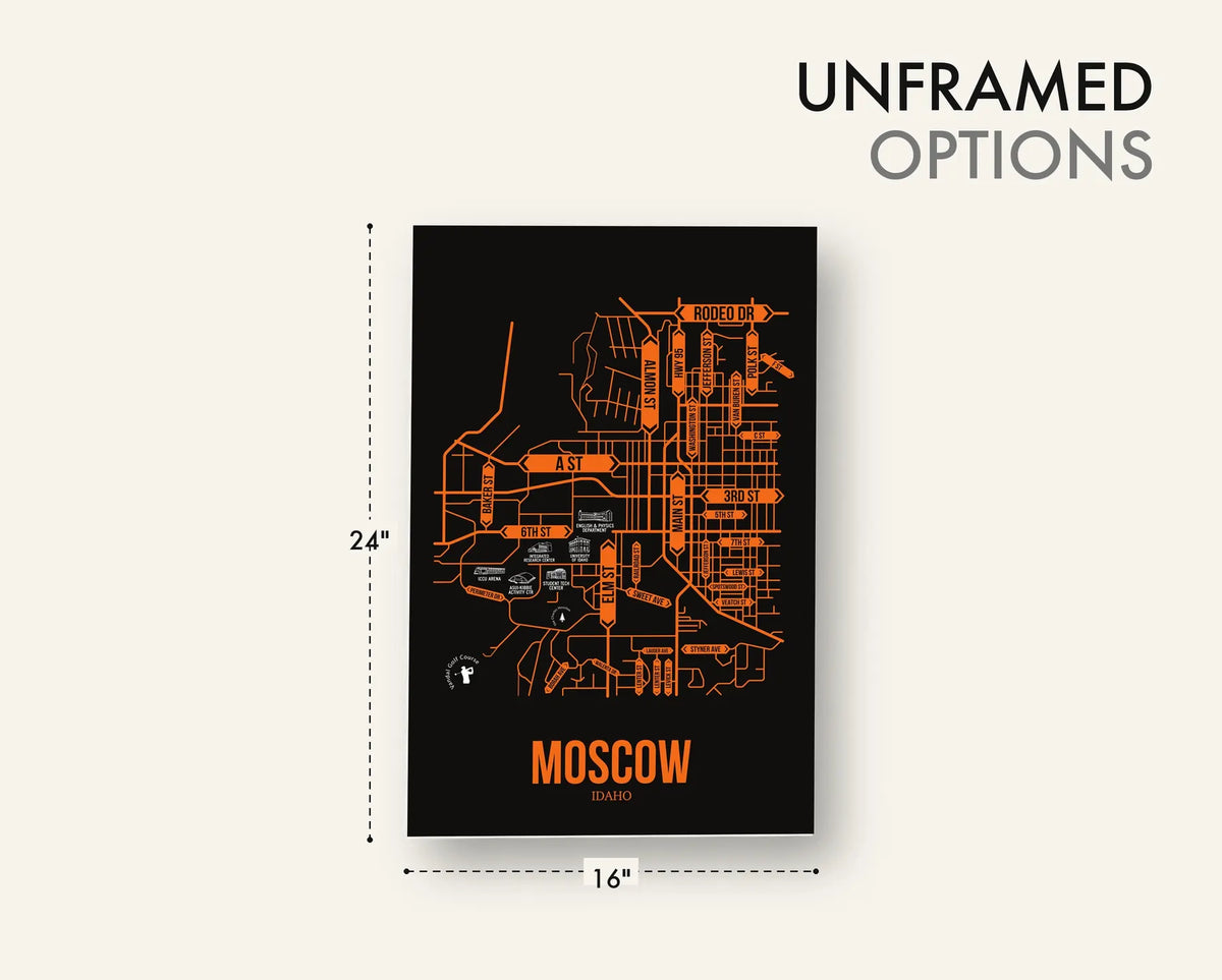 Moscow, Idaho street map 12