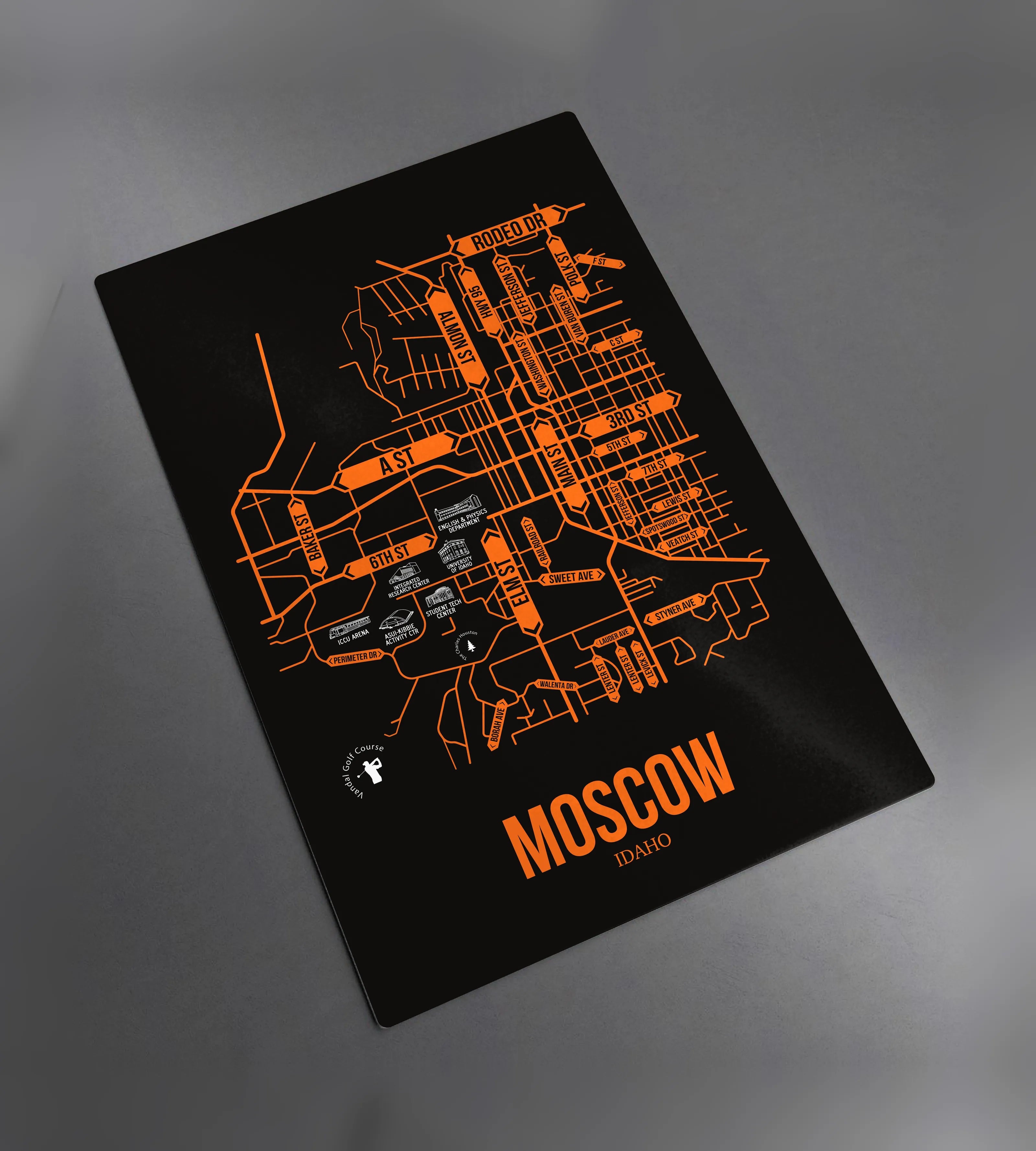 Moscow, Idaho street map 2