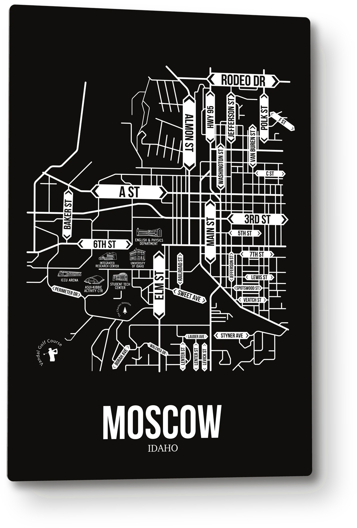 Moscow, Idaho street map 9