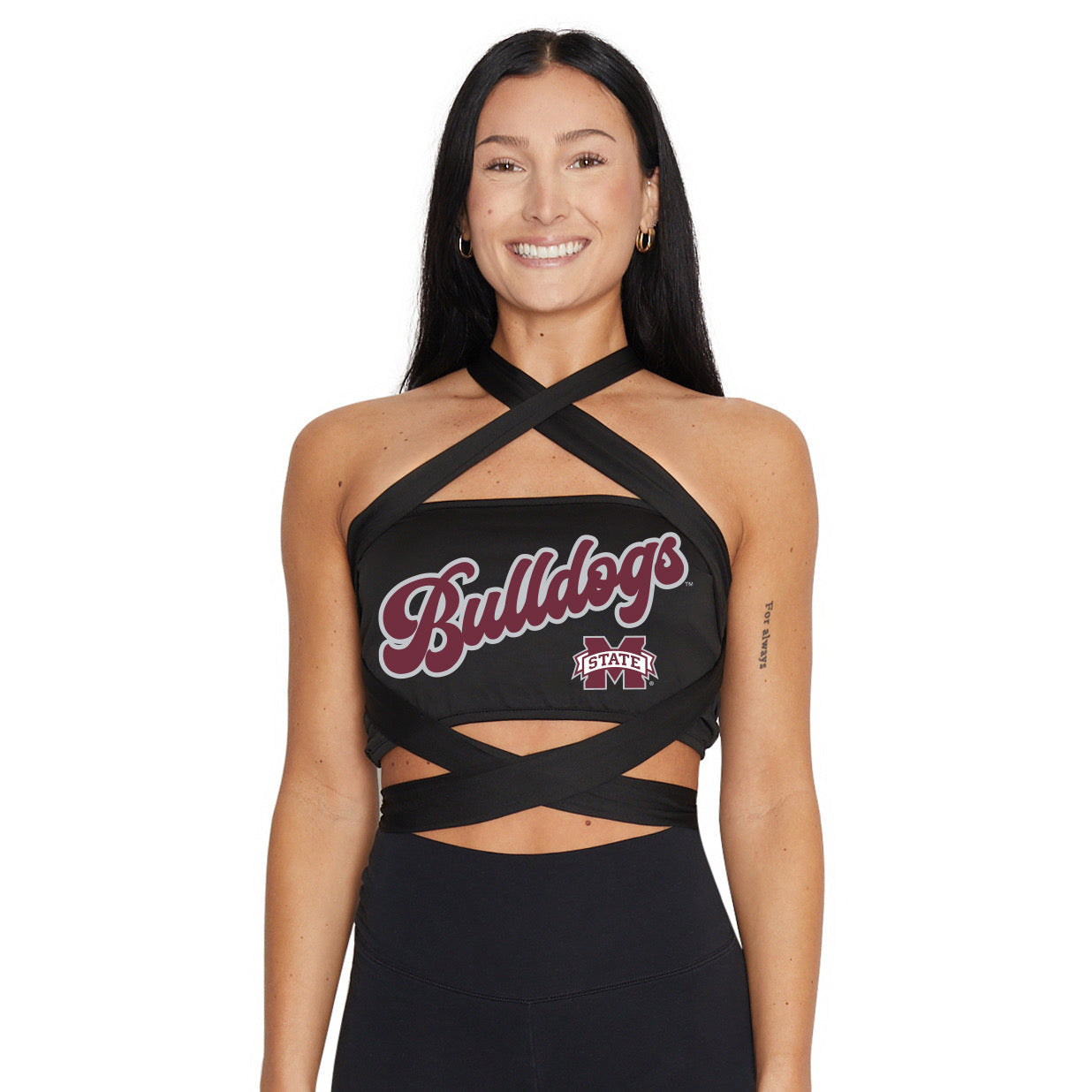 Mississippi State Black Multi Way Bandeau Top | lojobands