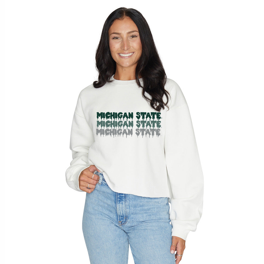 Michigan State Drip Crewneck | lojobands