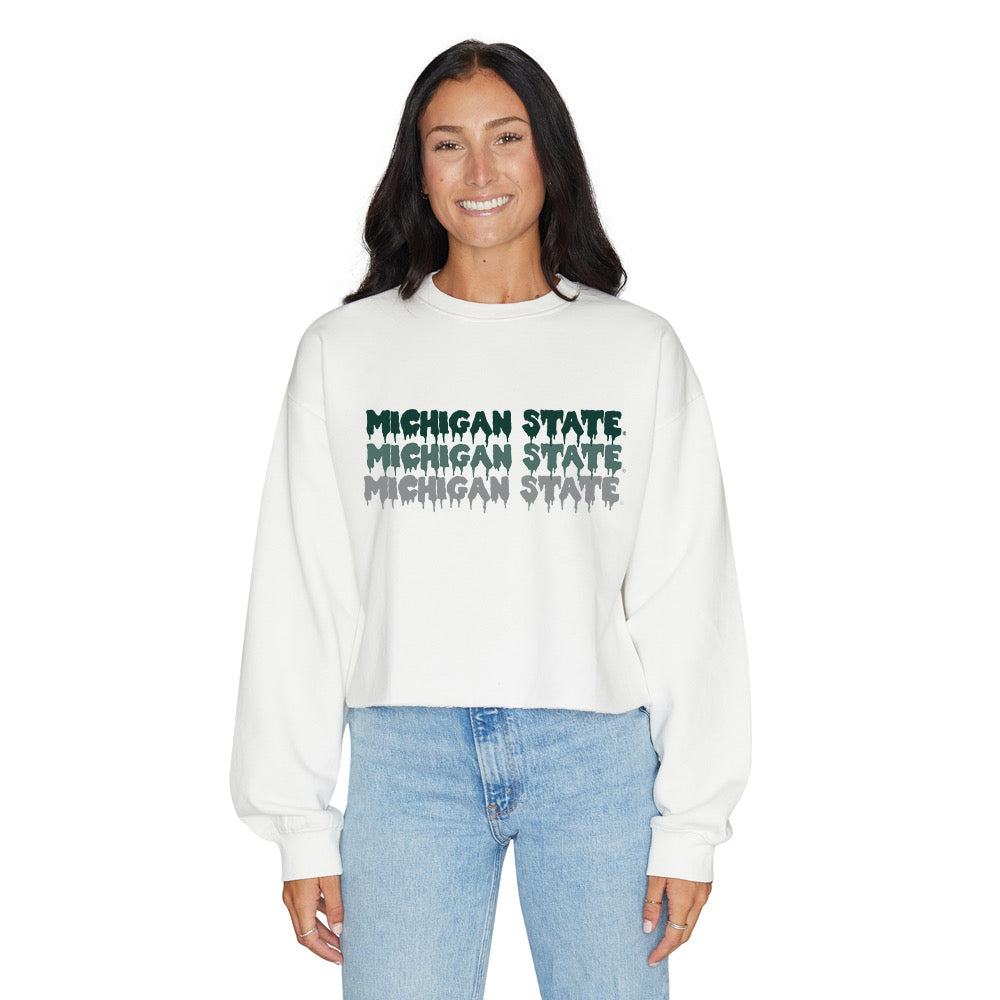 Michigan State Drip Crewneck | lojobands