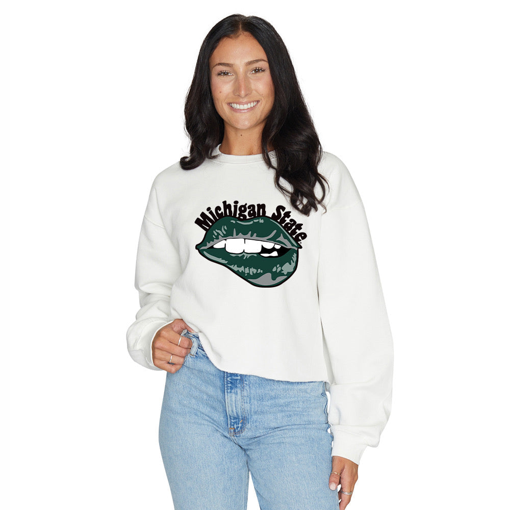 Michigan State Lips Crewneck | lojobands