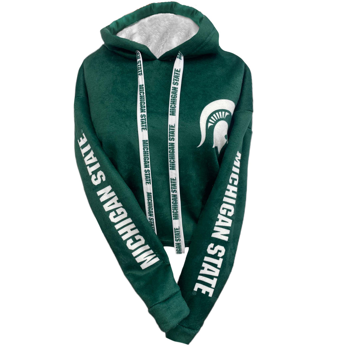Michigan State Varsity Furry Hoodie | lojobands 4