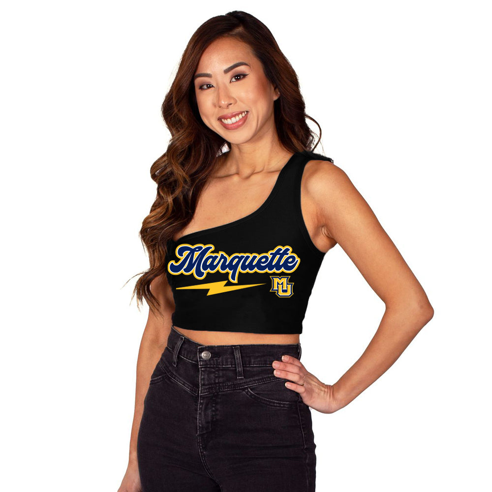 Marquette Lightning One Shoulder Top | lojobands