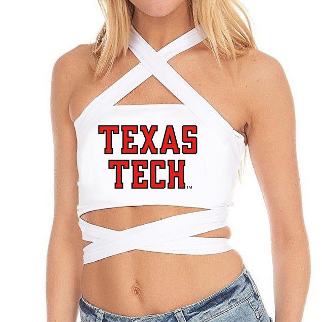 Texas Tech White Multi Way Bandeau Top | lojobands 5