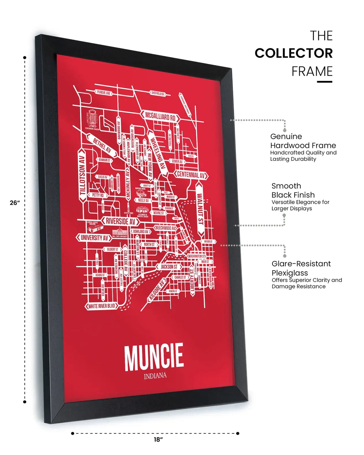 Muncie, Indiana street map 12