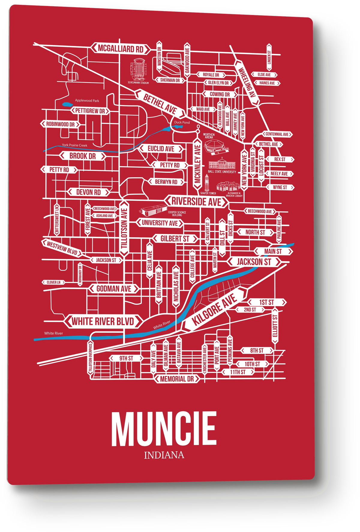 Muncie, Indiana street map 1