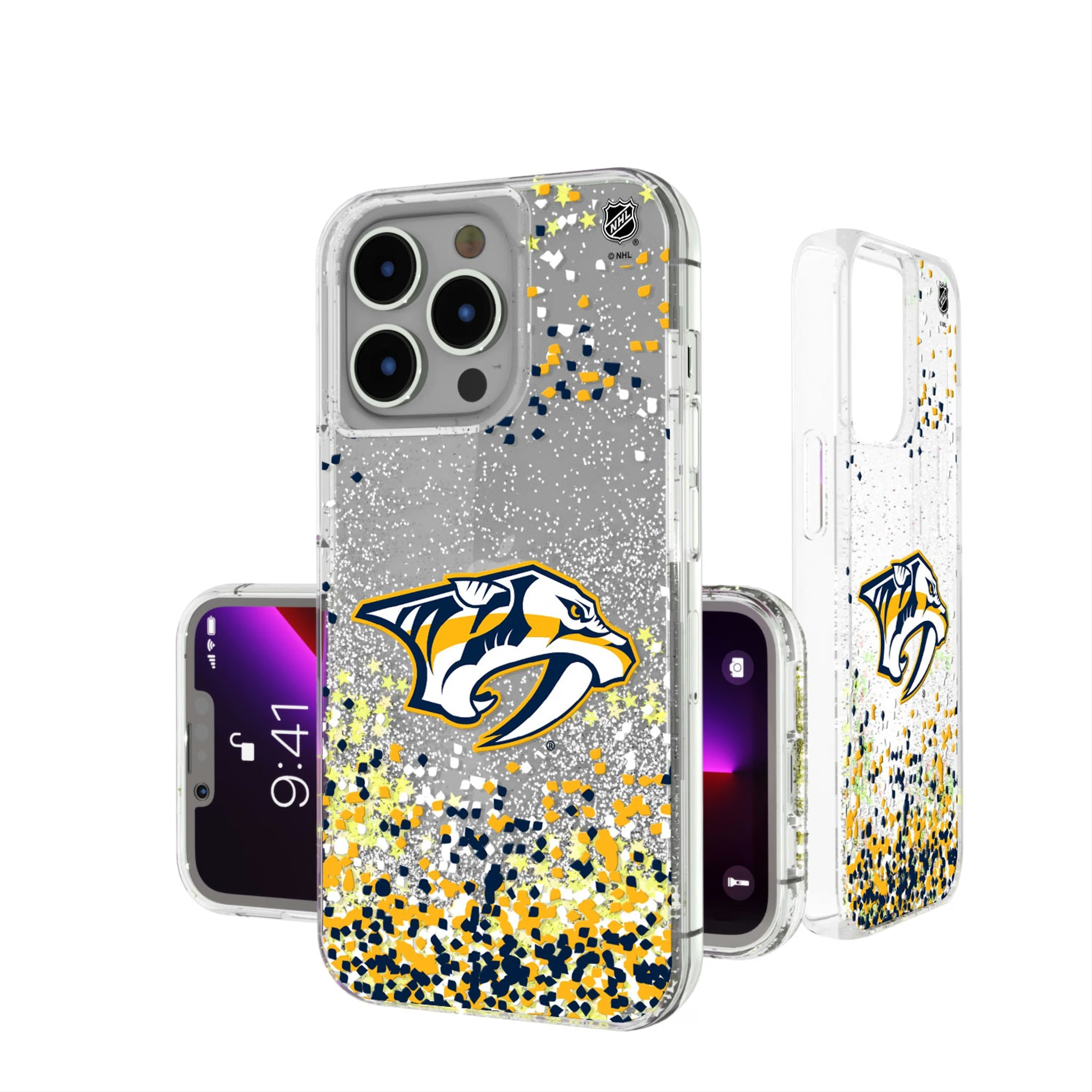 Nashville Predators Confetti Glitter Phone Case 6