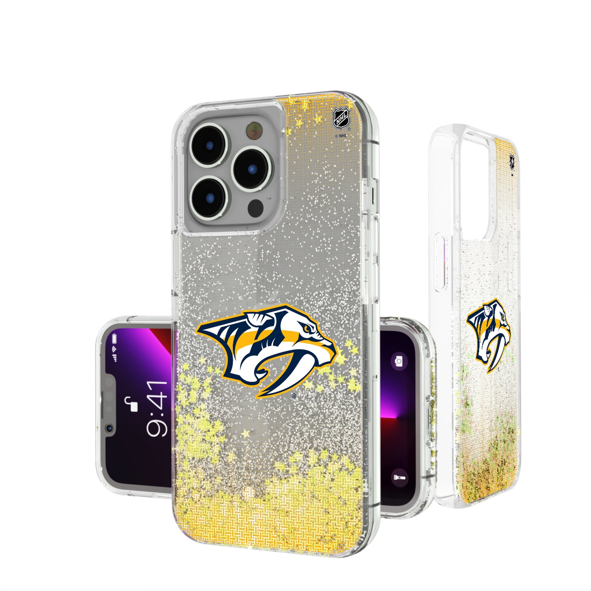 Nashville Predators Linen Glitter Phone Case 9