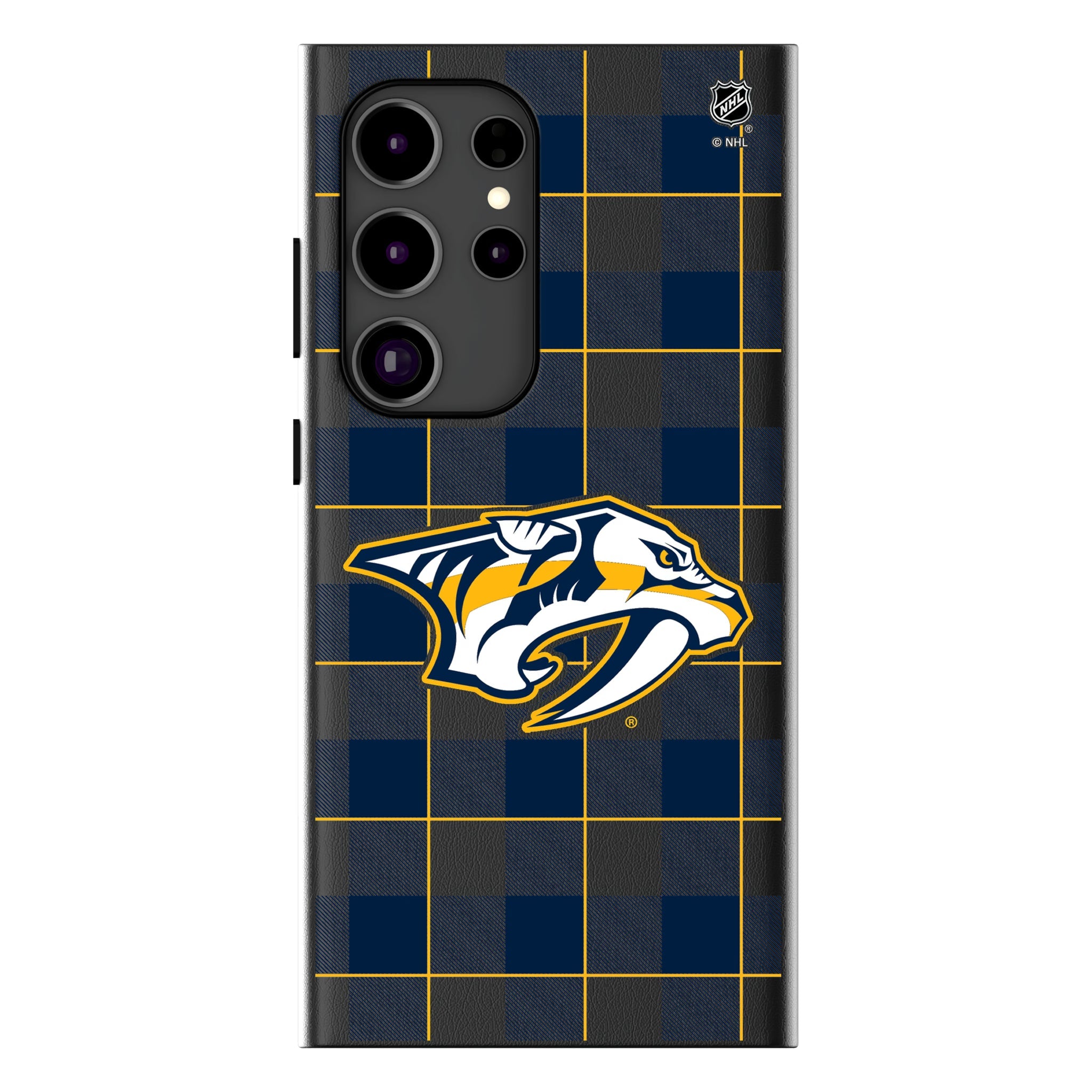Nashville Predators Plaid MagSafe Compatible Phone Case for Samsung Galaxy 17