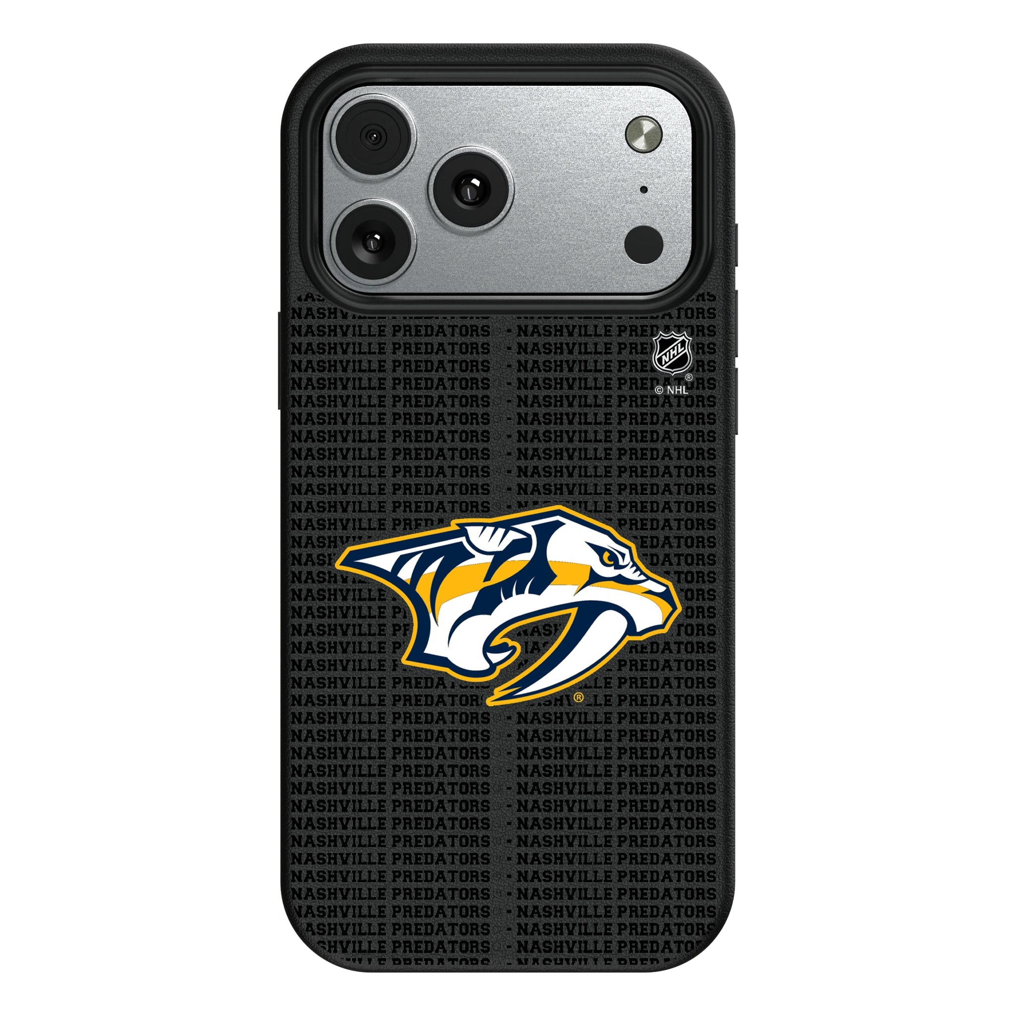 Nashville Predators Text Backdrop MagSafe Compatible Phone Case for Apple iPhone 9