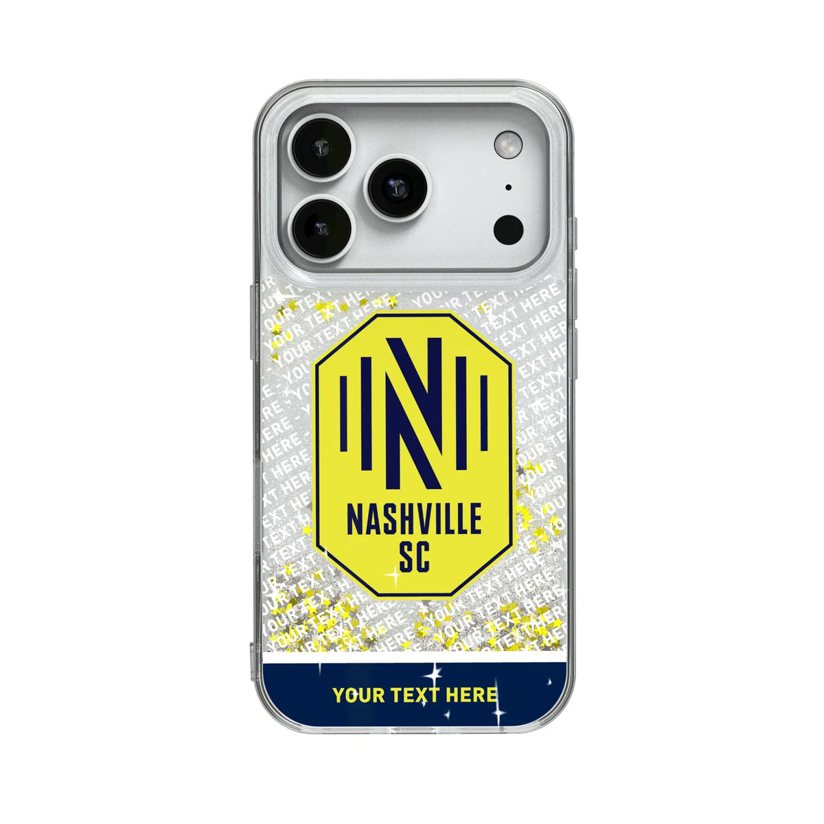 Nashville SC Personalized EndZone Plus Glitter Phone Case for Apple iPhone 18