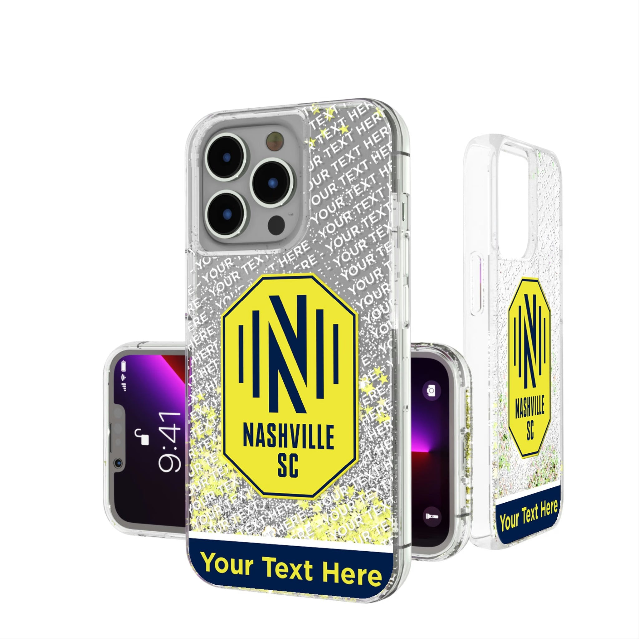 Nashville SC Personalized EndZone Plus Glitter Phone Case for Apple iPhone 17