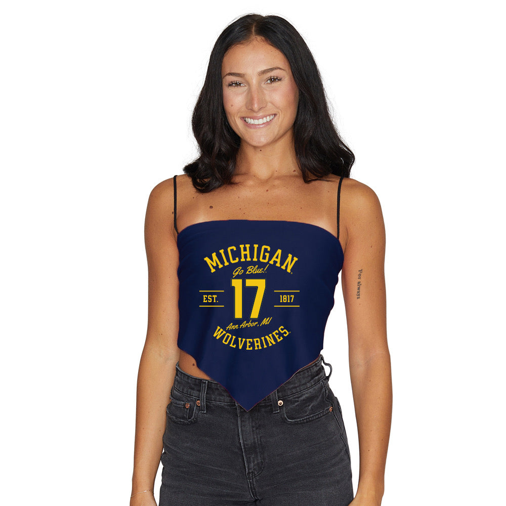 University of Michigan Strap Bandana Top | lojobands
