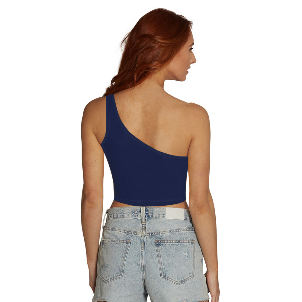 UConn Navy One Shoulder Top | lojobands
