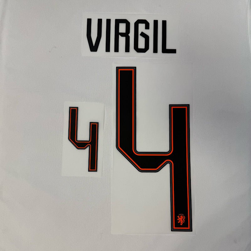 Netherlands 2026 Home VIRGIL #4 Official Name Set 1