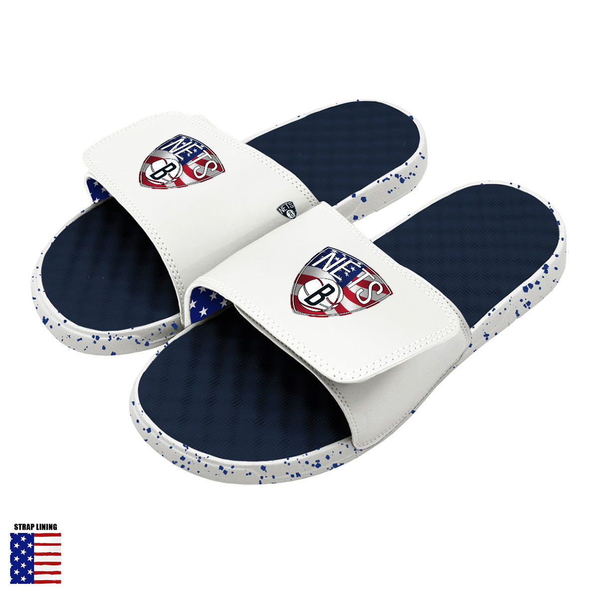 Brooklyn Nets Navy Americana Slides 1