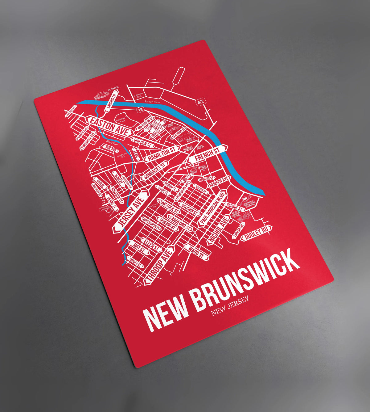 New Brunswick, New Jersey street map 2