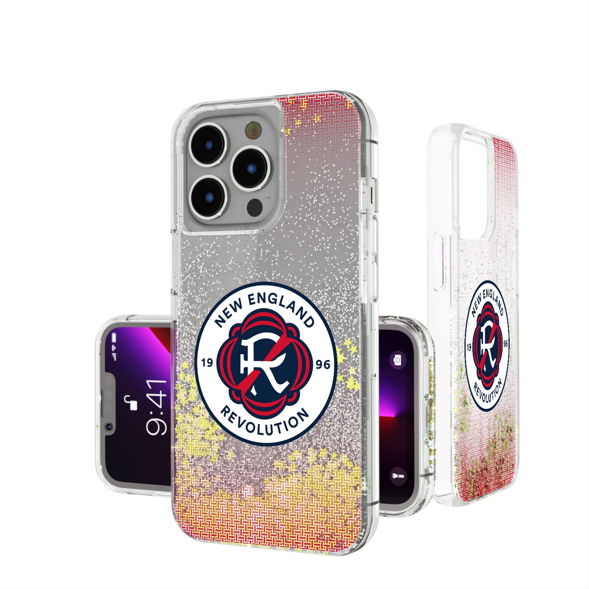 New England Revolution  Linen Glitter Phone Case 9