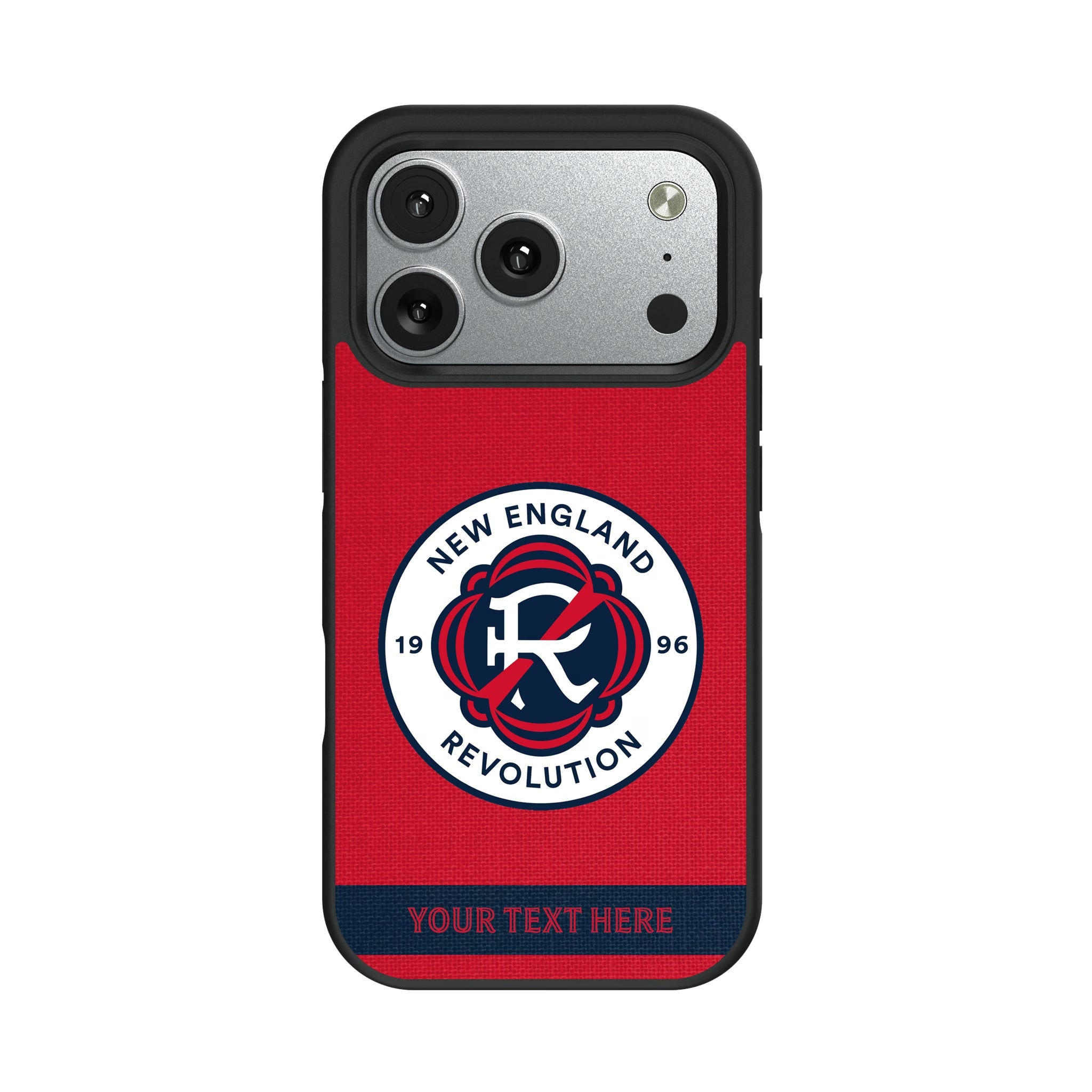 New England Revolution Personalized Stripe Bump Phone Case for Apple iPhone 11