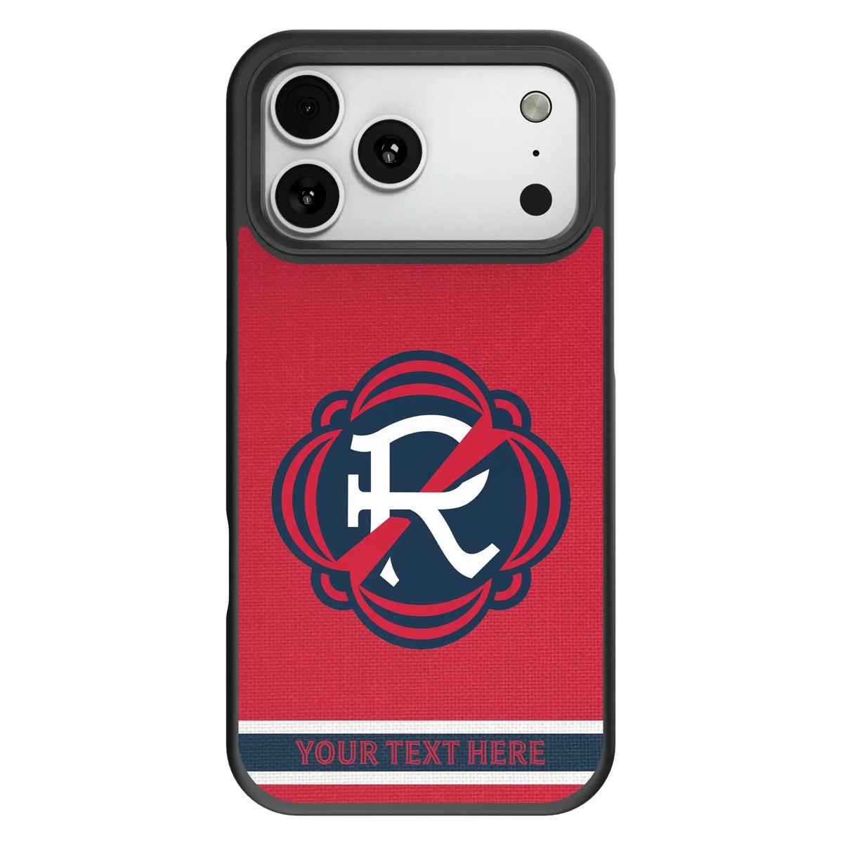 New England Revolution Personalized Stripe Bump Phone Case for Apple iPhone 13