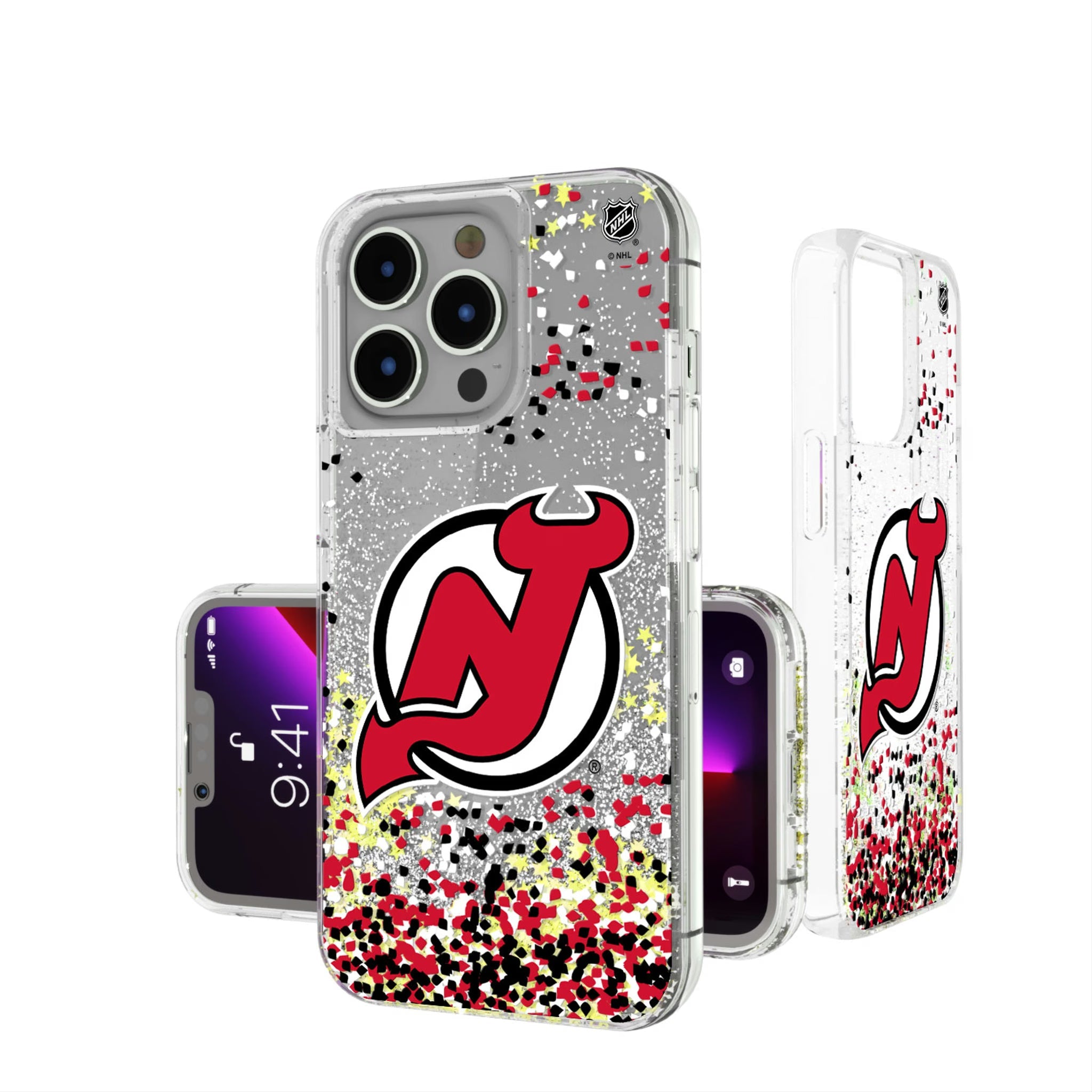 New Jersey Devils Confetti Glitter Phone Case 16