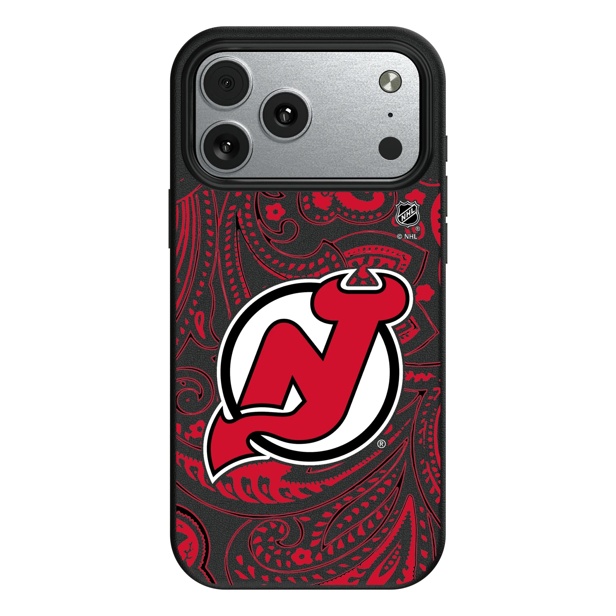 New Jersey Devils Paisley MagSafe Compatible Phone Case for Apple iPhone 10