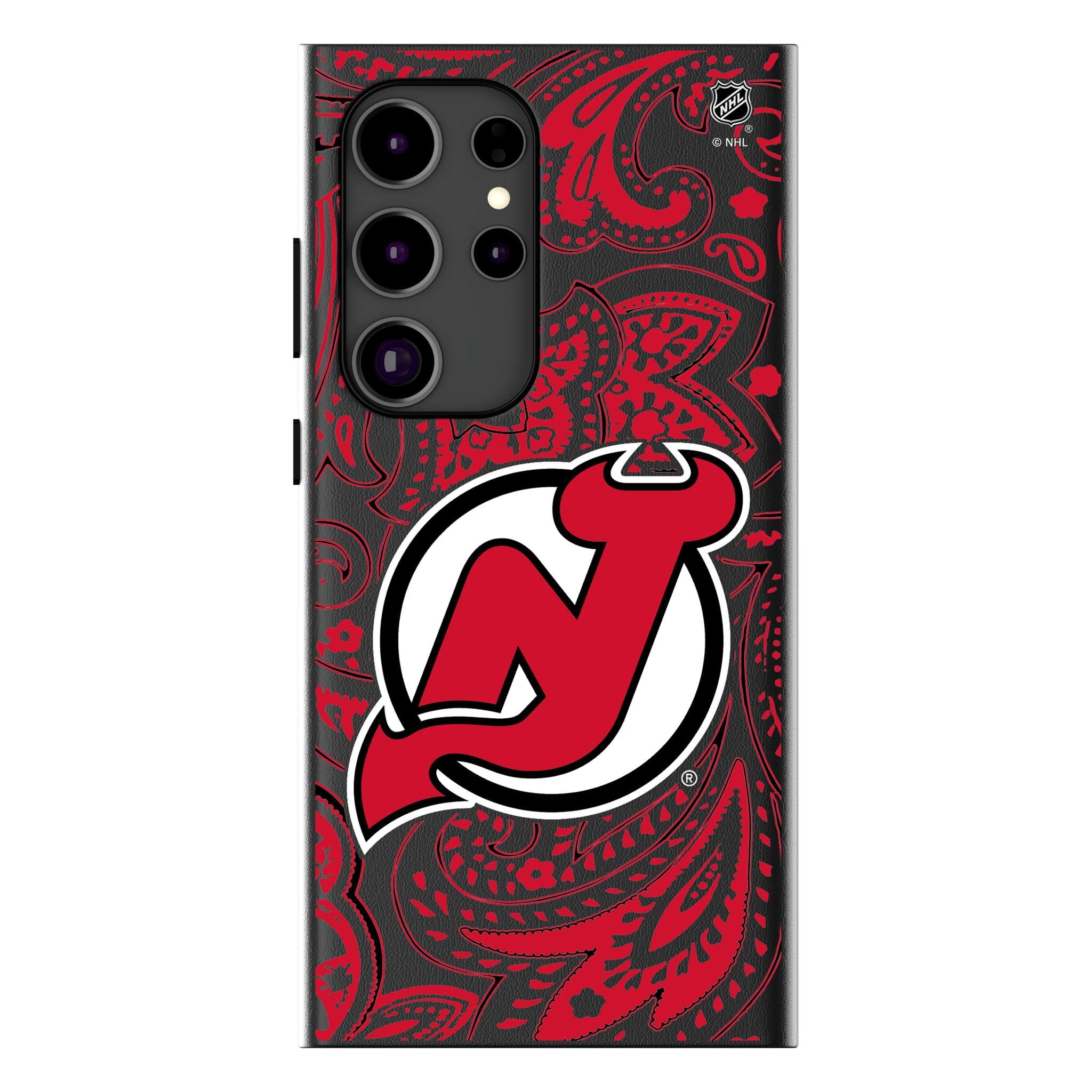 New Jersey Devils Paisley MagSafe Compatible Phone Case for Samsung Galaxy 10