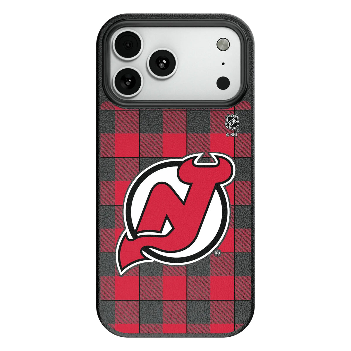 New Jersey Devils Plaid MagSafe Compatible Phone Case for Apple iPhone 10