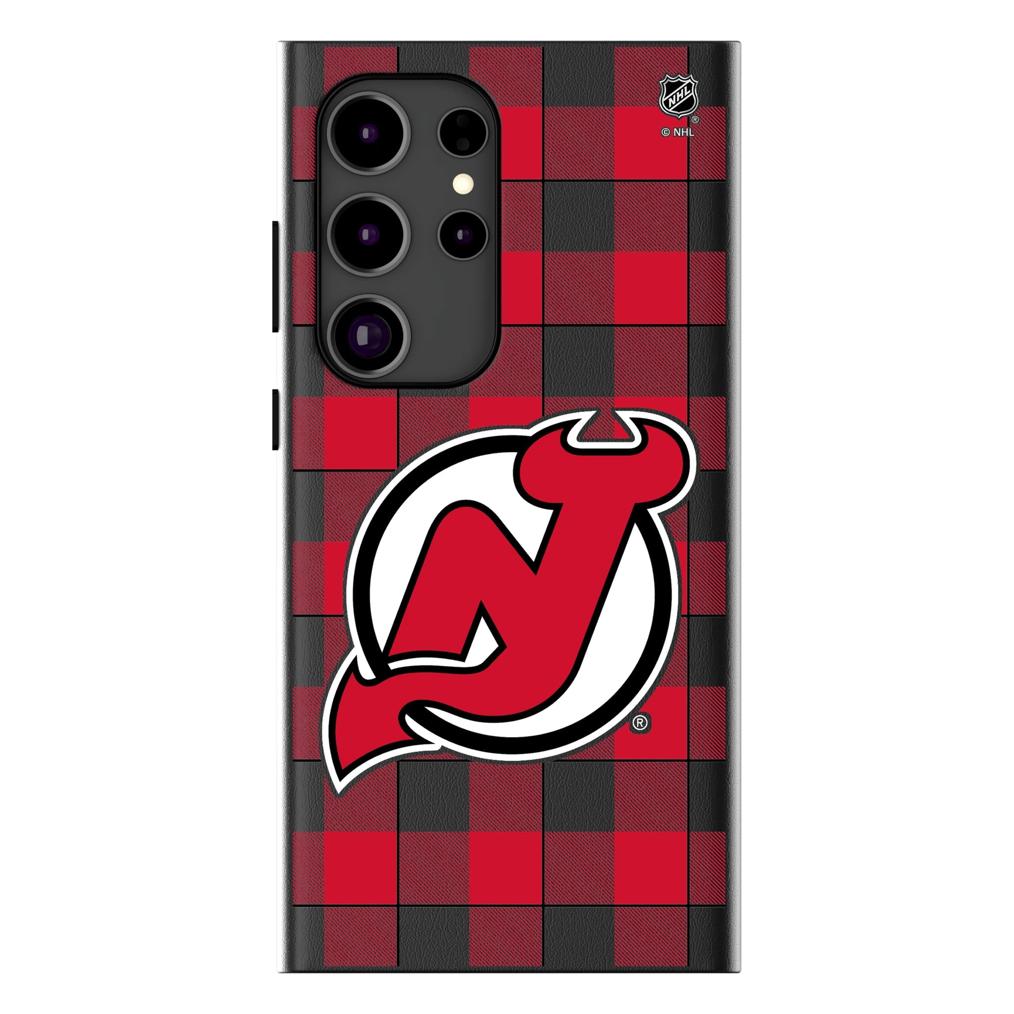 New Jersey Devils Plaid MagSafe Compatible Phone Case for Samsung Galaxy 14