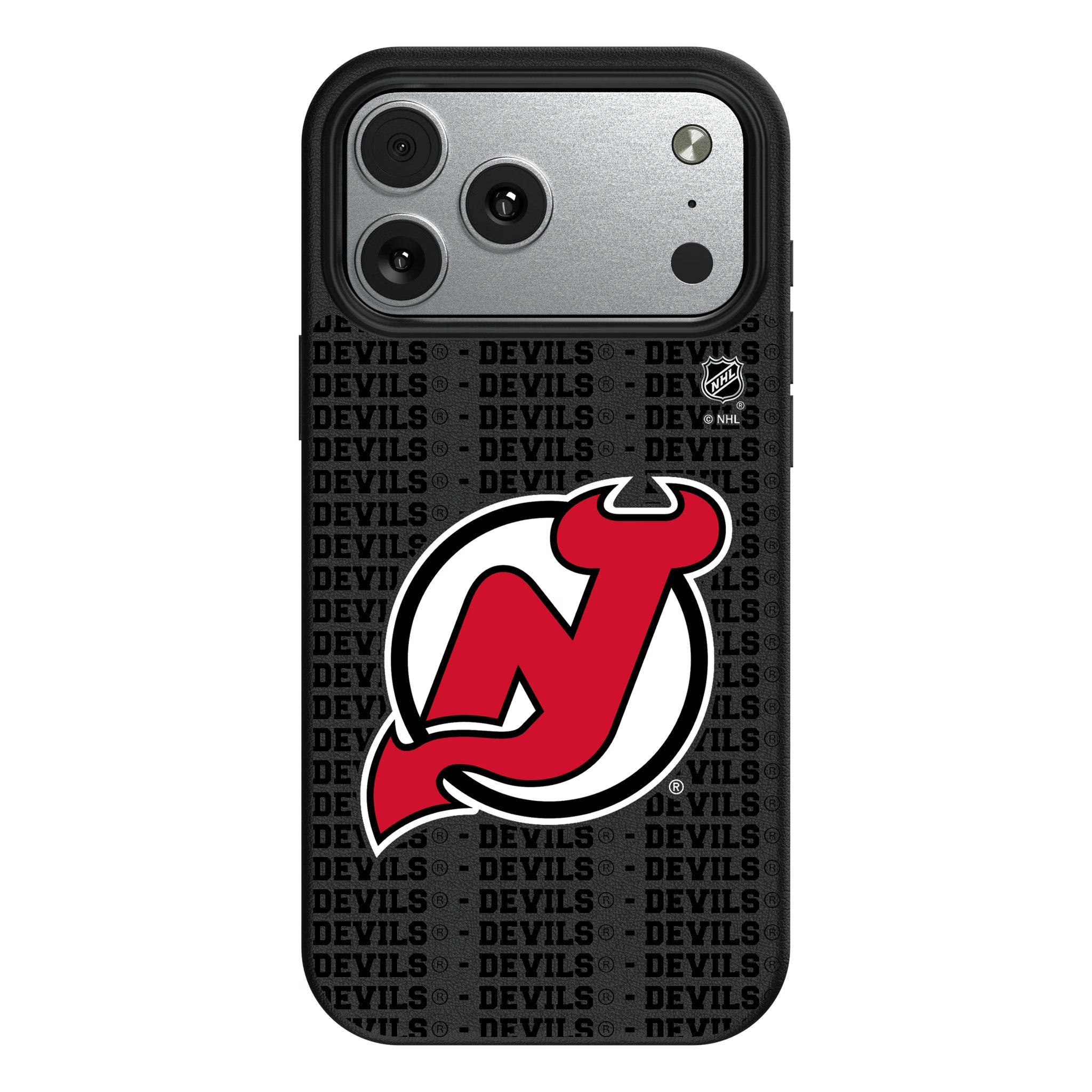 New Jersey Devils Text Backdrop MagSafe Compatible Phone Case for Apple iPhone 10