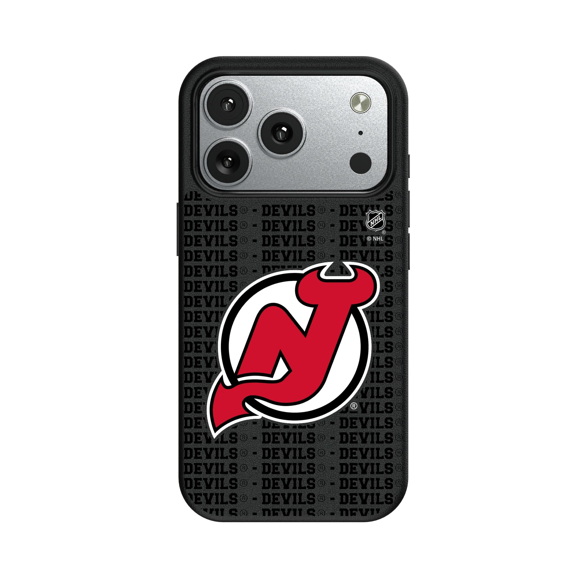 New Jersey Devils Text Backdrop MagSafe Compatible Phone Case for Apple iPhone 9