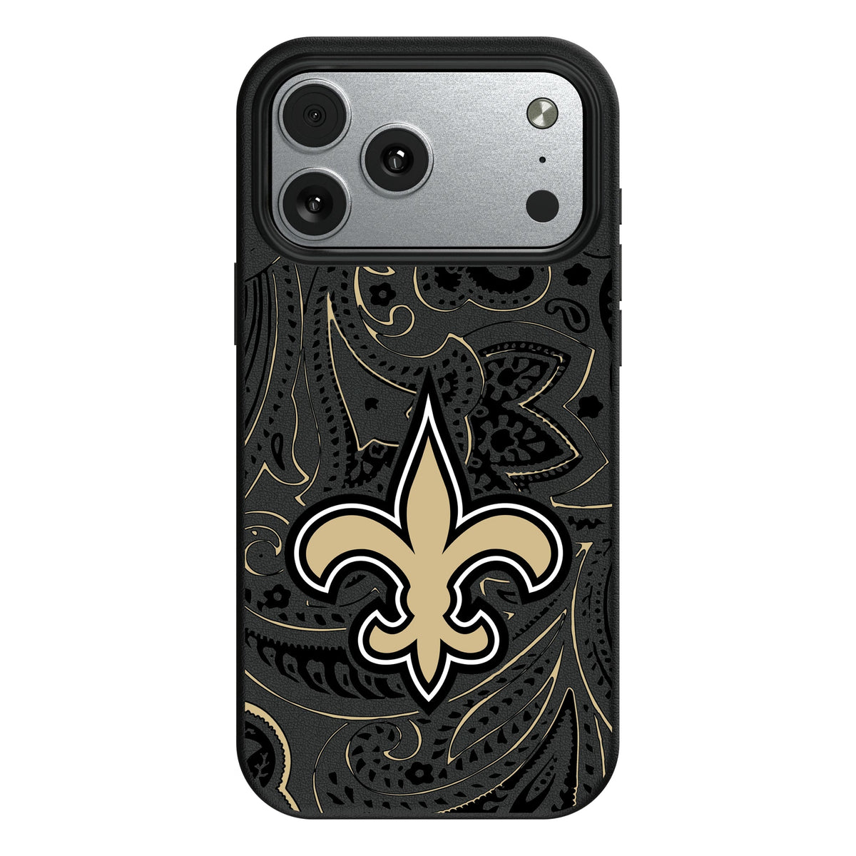 New Orleans Saints Paisley MagSafe Compatible Phone Case for Apple iPhone 9