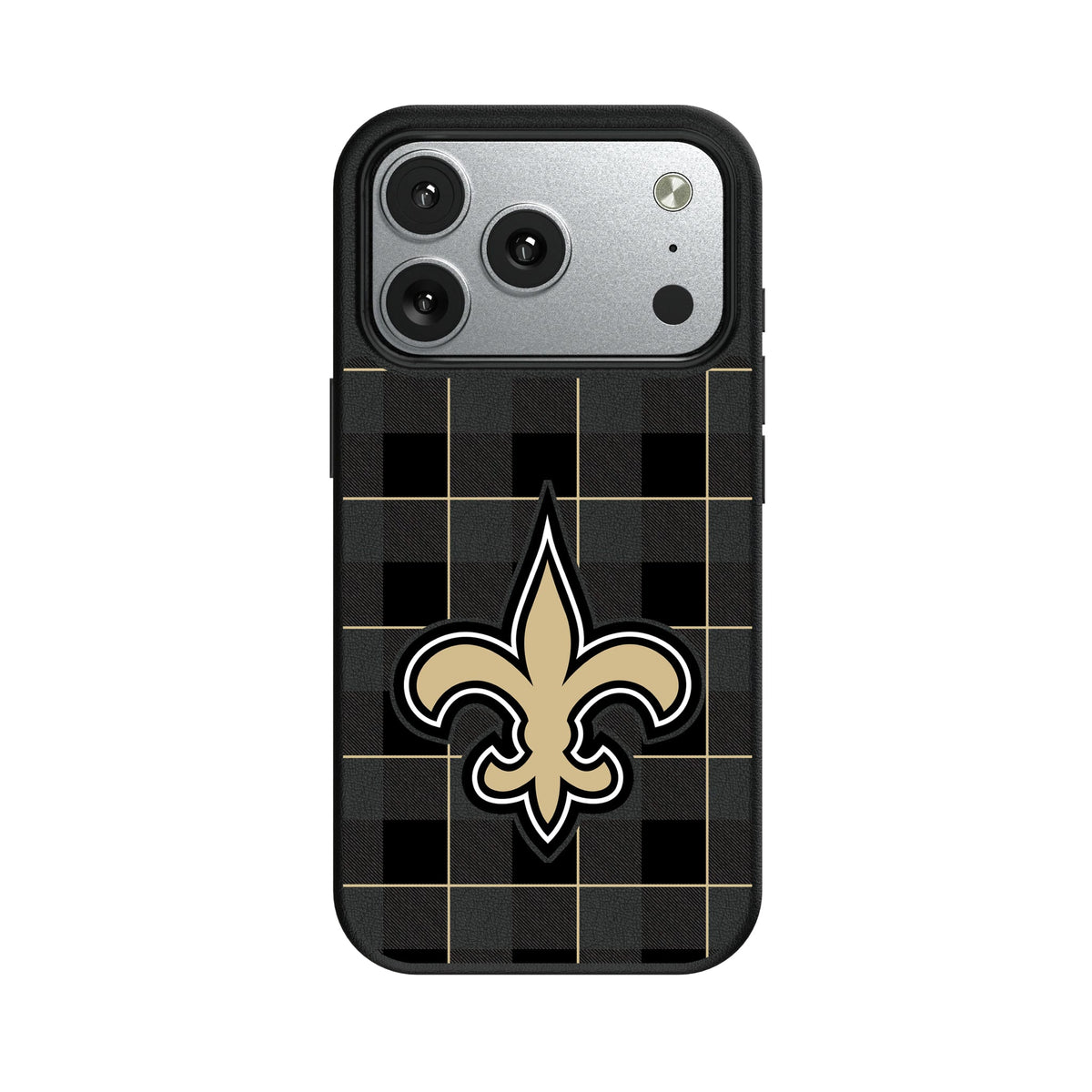 New Orleans Saints Plaid MagSafe Compatible Phone Case for Apple iPhone 9