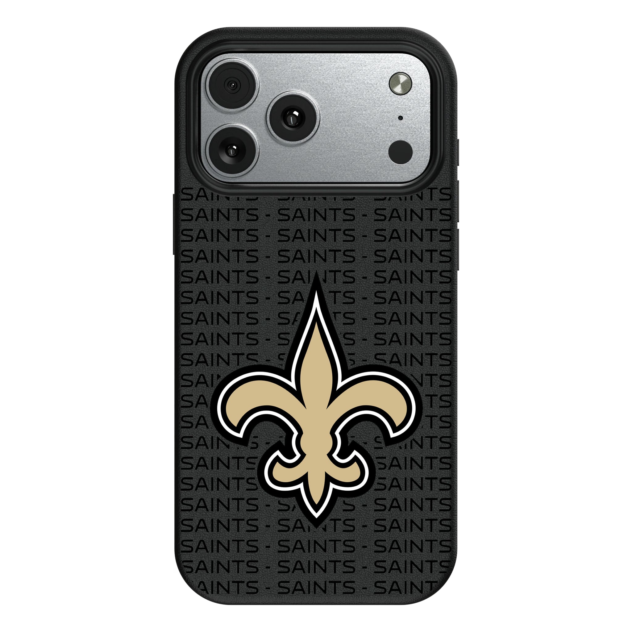 New Orleans Saints Text Backdrop MagSafe Compatible Phone Case for Apple iPhone 10