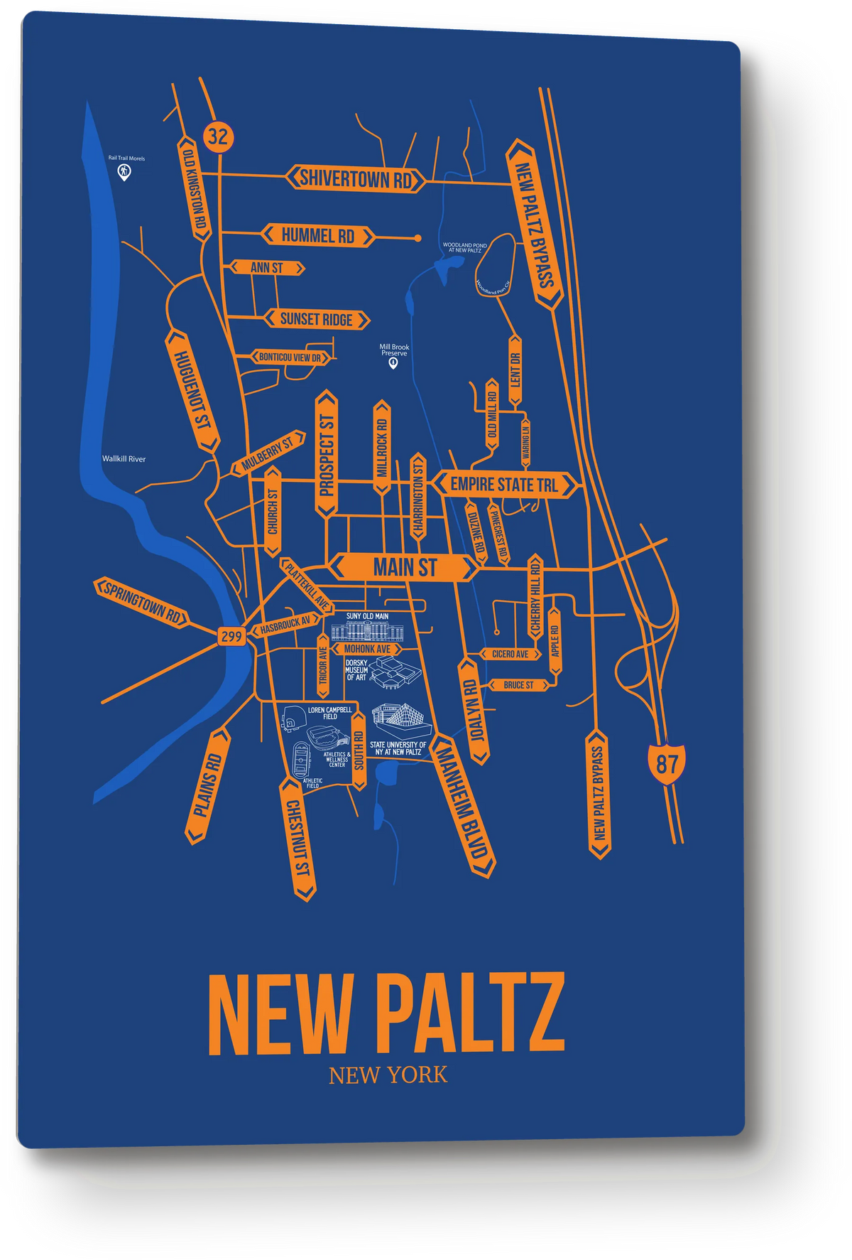New Paltz, New York street map 1