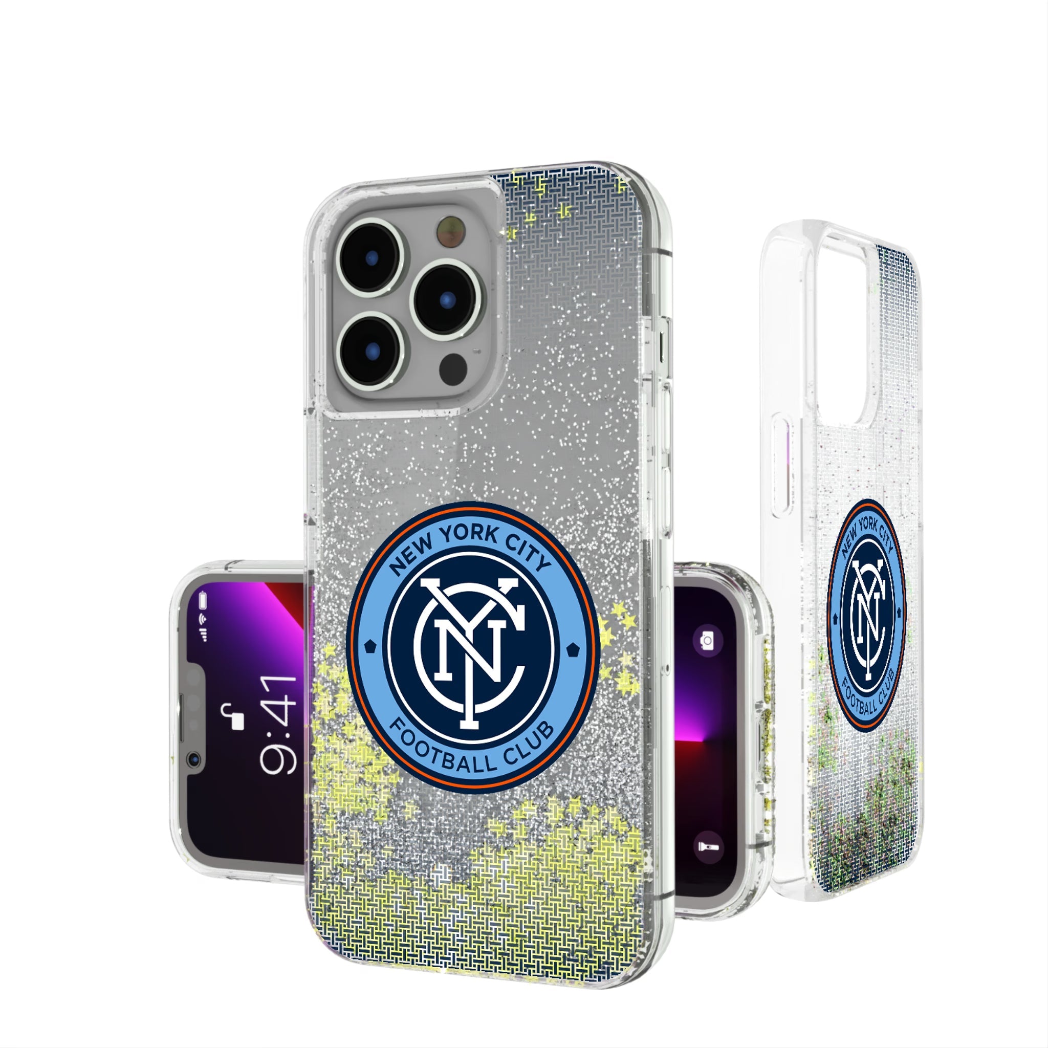 New York City FC  Linen Glitter Phone Case 13