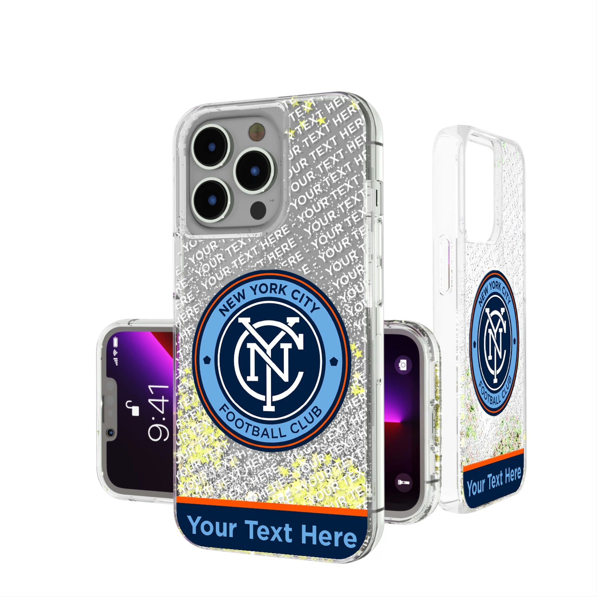 New York City FC Personalized EndZone Plus Glitter Phone Case for Apple iPhone 11