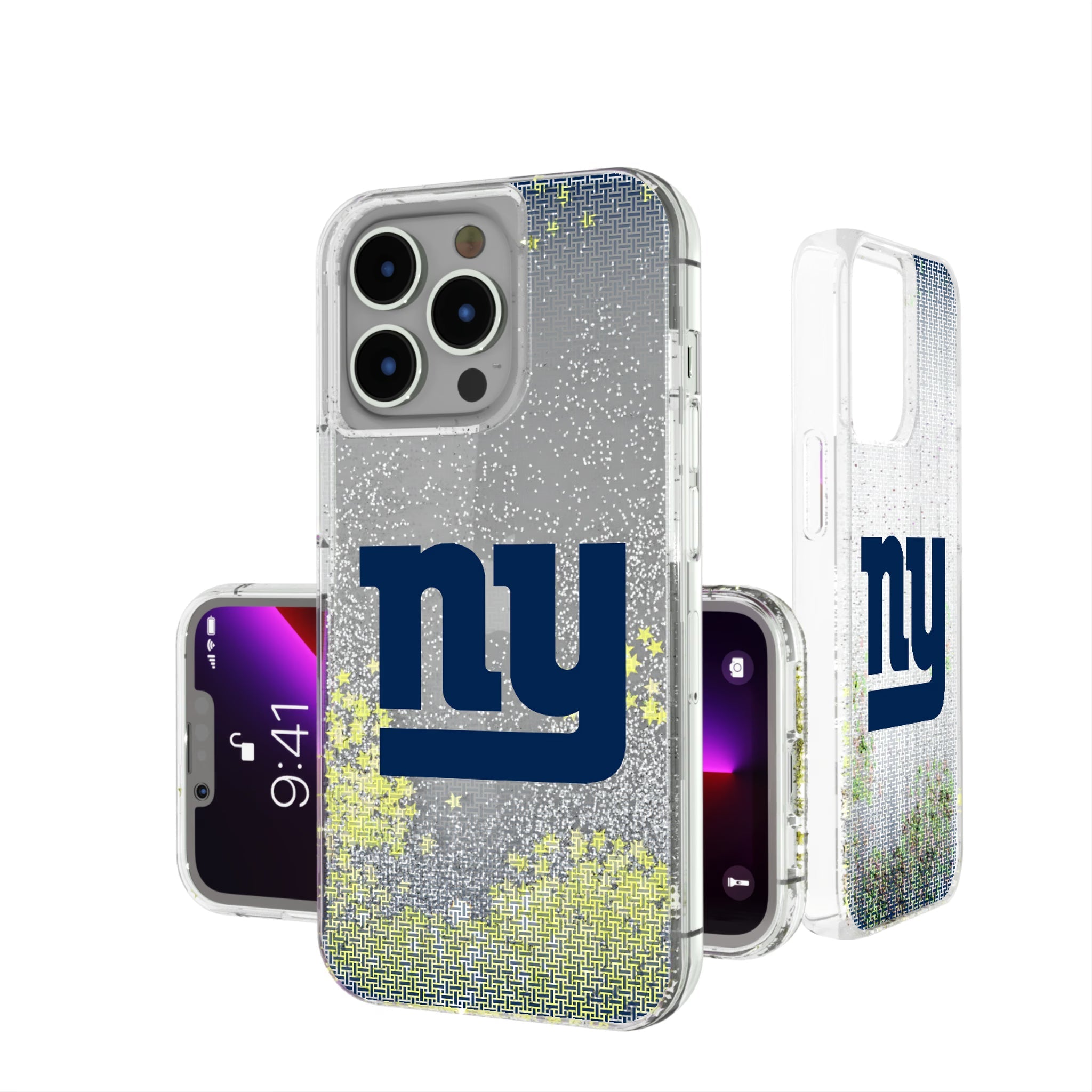 New York Giants Linen Glitter Phone Case 4