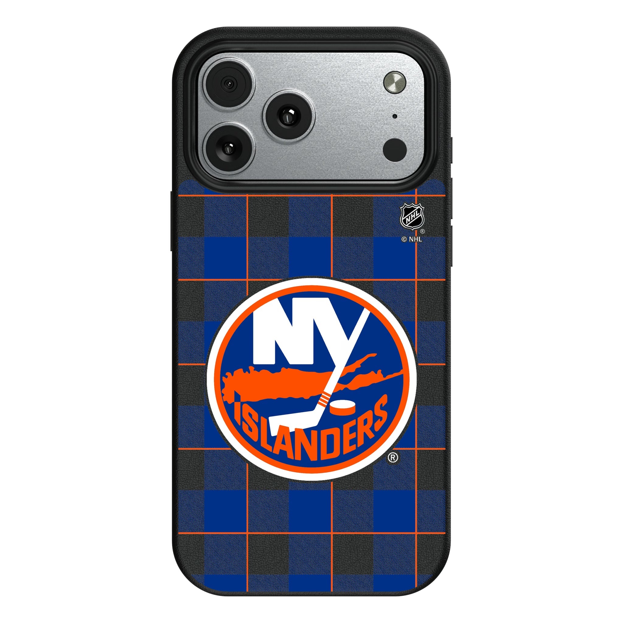 New York Islanders Plaid MagSafe Compatible Phone Case for Apple iPhone 9